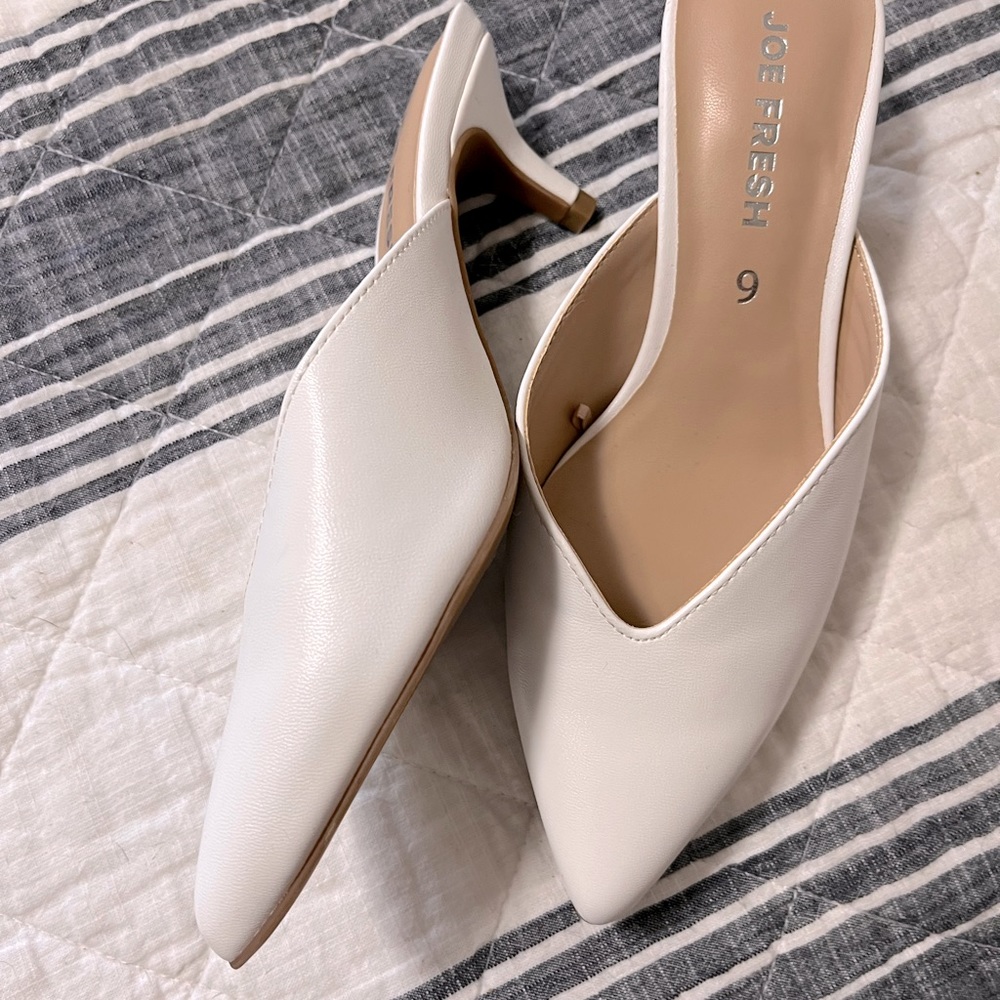 COPY - White kitten heels - Never Worn